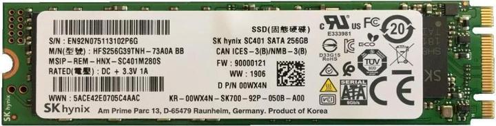 Image du produit Dell SSDR 256 S3 2280 MICRON M600 (256 Go)