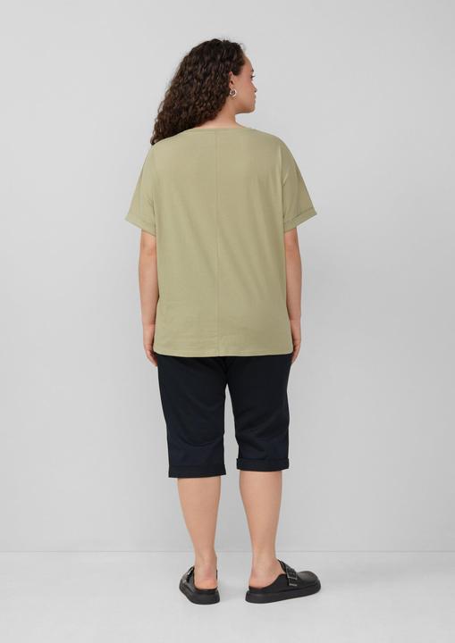 Actual product image S.Oliver T-Shirt Lockeres T- Shirt mit Ärmelaufschlag und Frontprint (44)