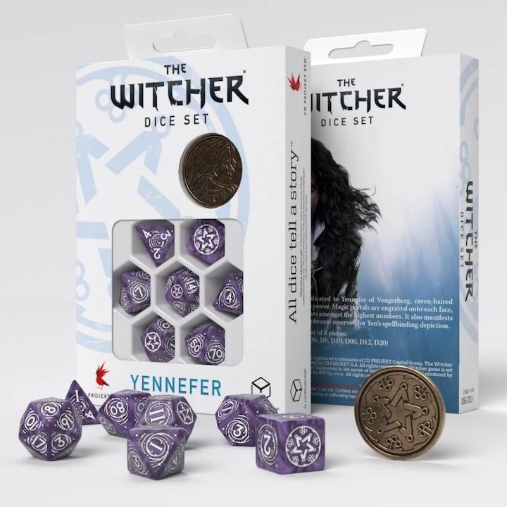 Actual product image Q Workshop Dice The Witcher - Yennefer: Lilac and Gooseberries (7)