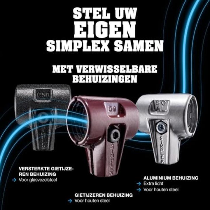 Actual product image Halder SIMPLEX soft-face hammer 80 RUBBER/NYLON TE SIMPLE (2890 g)