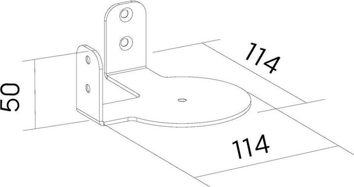 Actual product image myWall My Wall HS46L Speaker wall mount black 2 pcs. (1 pcs., Wall installation)