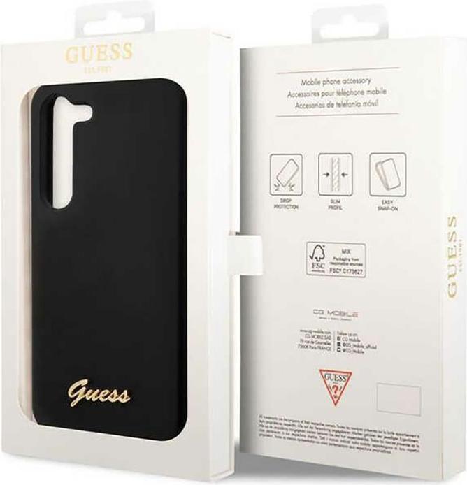 Produktbild Guess Silicone Vintage Gold Logo Case für Samsung Galaxy S23 - black (Samsung Galaxy S23)