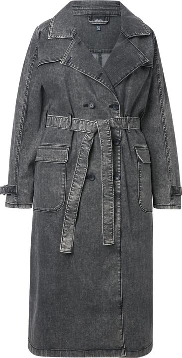 Image du produit Ulla Popken Trench-coat en jean, col à revers et double rangée de boutons. Style vintage. (42, 44)