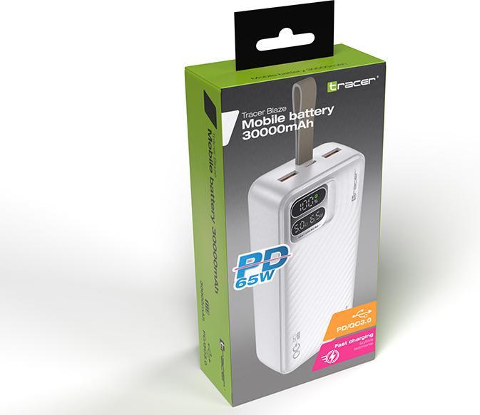 Produktbild Tracer Blaze 30000 mAh 65 W Weiss (30000 mAh, 65 W, 74 Wh)