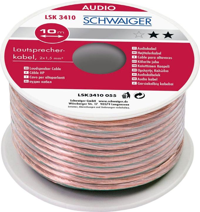 Hama Cavo Per Altoparlanti 10m - 2x0,75 Mm² - Trasparente Con Morsetti E Connessione A Vite - 4