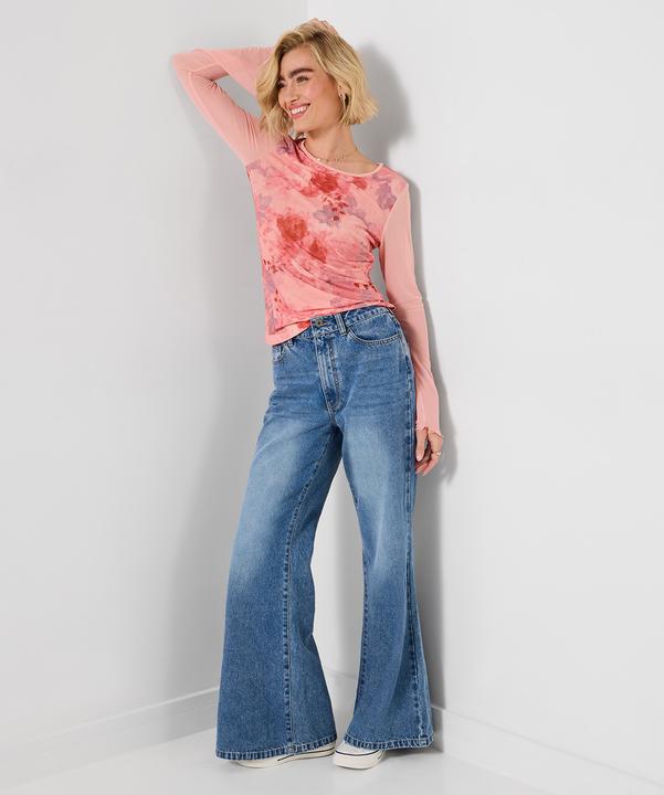 Produktbild Joe Browns Rose Print Long Sleeve Mesh Top (42)