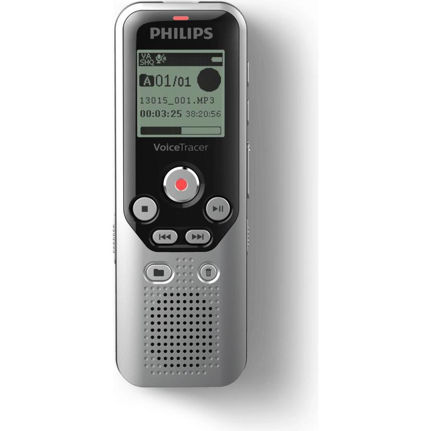 Philips DVT1250 (8 GB), Diktiergerät, Grau, Schwarz