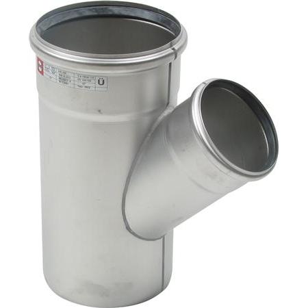 Blücher, Rohrverbindungstechnik, gr.rør 45° 75mm - m.O-ring syrefast RF. Syrefast