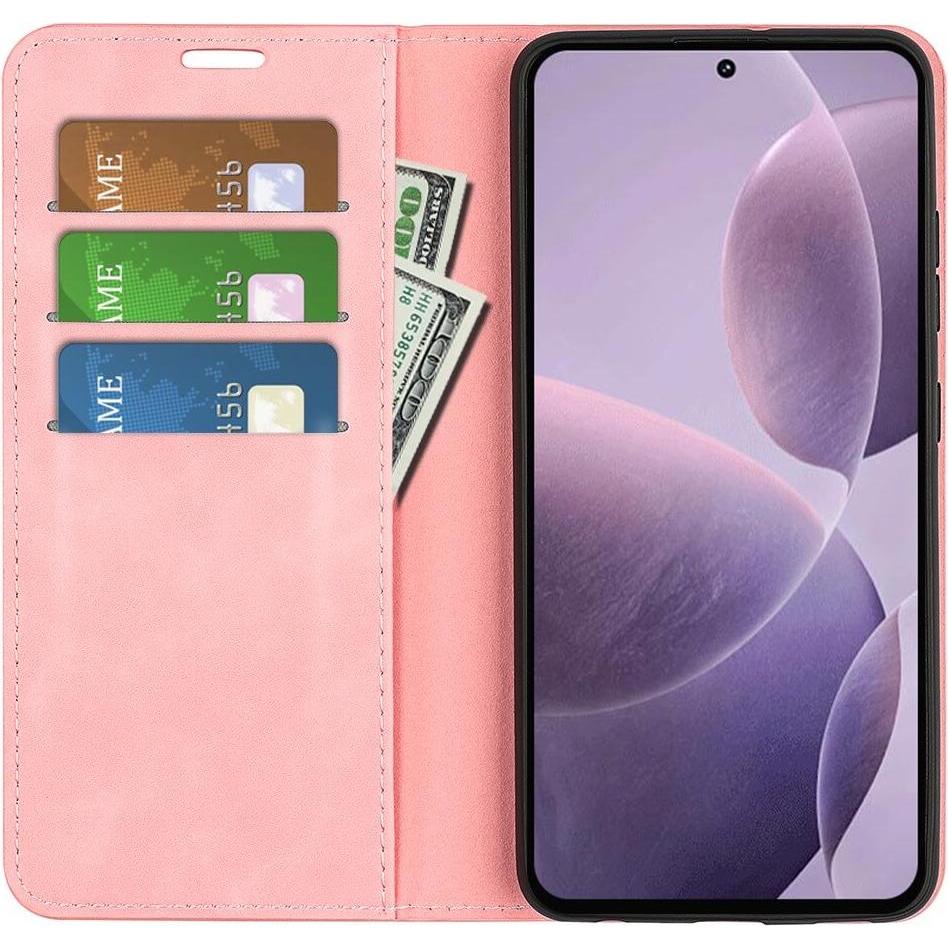 Thumbnail - Cover-Discount Xiaomi Poco F6 Pro - Stand Flip Case Hülle (Xiaomi Poco F6 Pro), Smartphone Hülle, Rosa