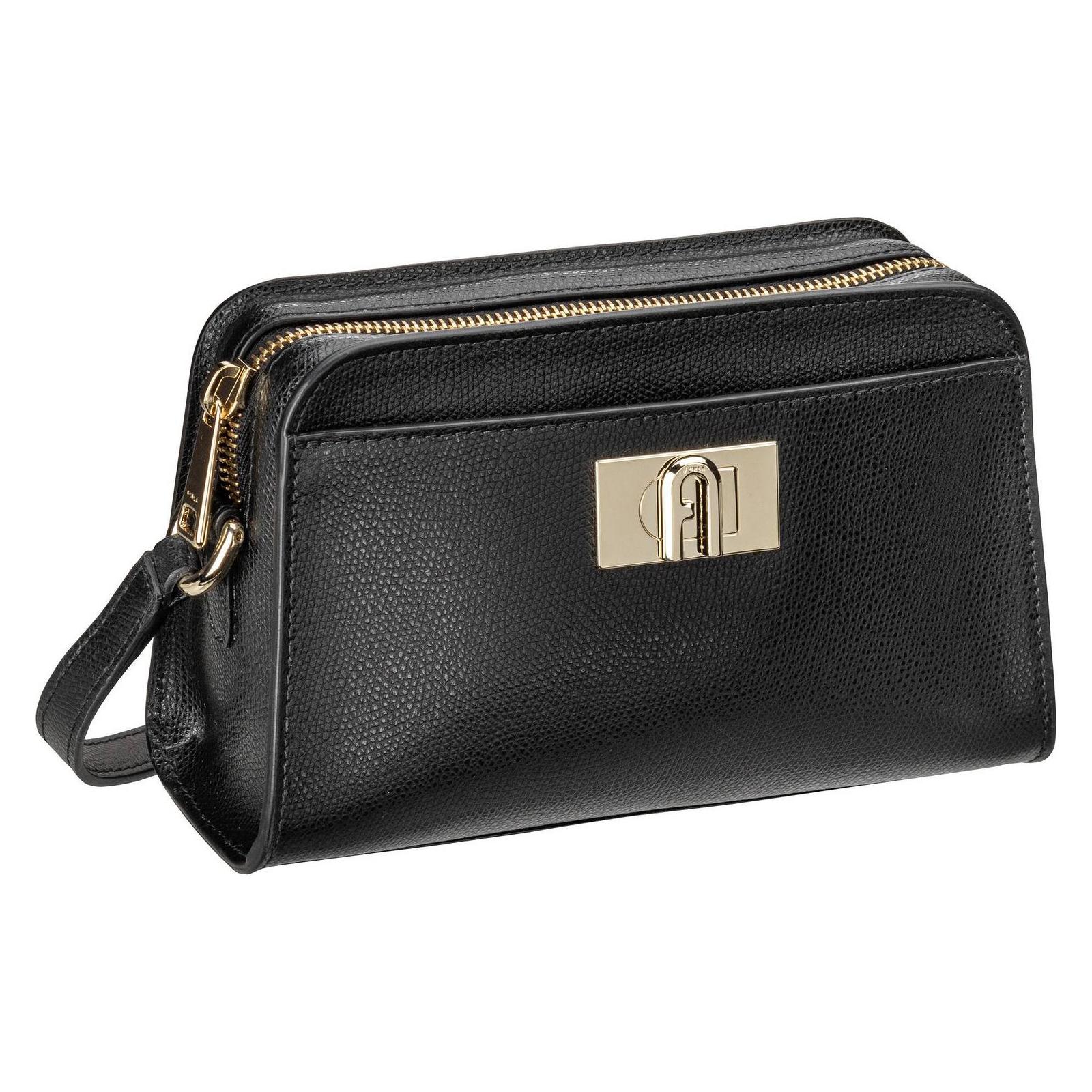 Furla, Damen, Handtasche, Abendtasche 1927 Mini Crossbody C.Case, Schwarz
