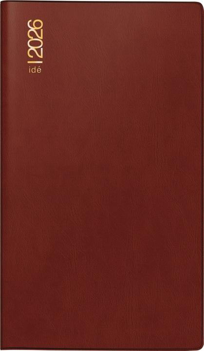 Produktbild rido/id 7040302296 | Taschenkalender Mod. TM 12 2026 | A6, Kunststoff, bordeaux (A6, Deutsch)