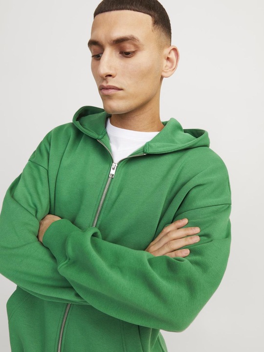 Produktbild Jack & Jones Plain Zip hoodie Kapuzenpullover mit Reissverschluss (M)