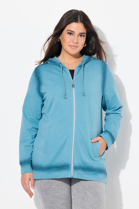 Produktbild Ulla Popken Hoodiejacke, Spray-Effekt, Kapuze, Langarm (46, 48)