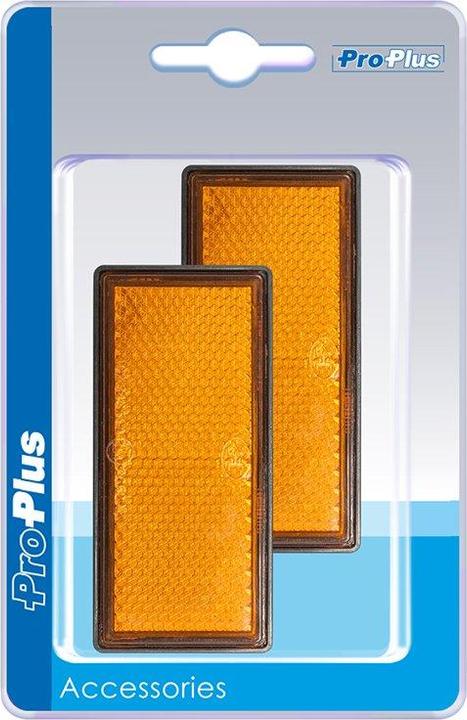 Actual product image ProPlus Reflector orange 85x39mm self-adhesive with base plate 2pcs in blister pack