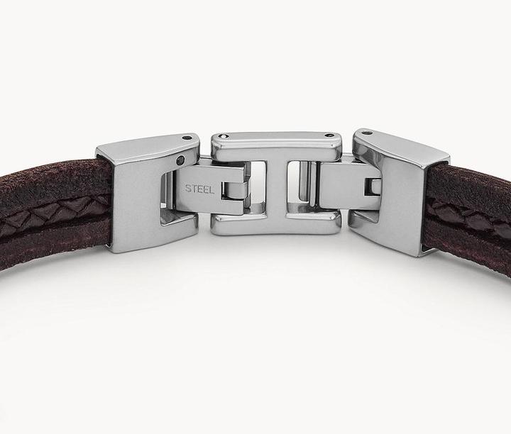Immagine prodotto Fossil Bracciale gioiello (21.30 cm, Cuoio, Acciaio inossidabile)