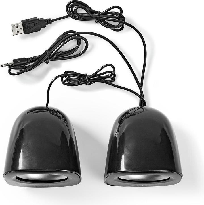 Image du produit Nedis Haut-parleurs pour PC - noir/argent
