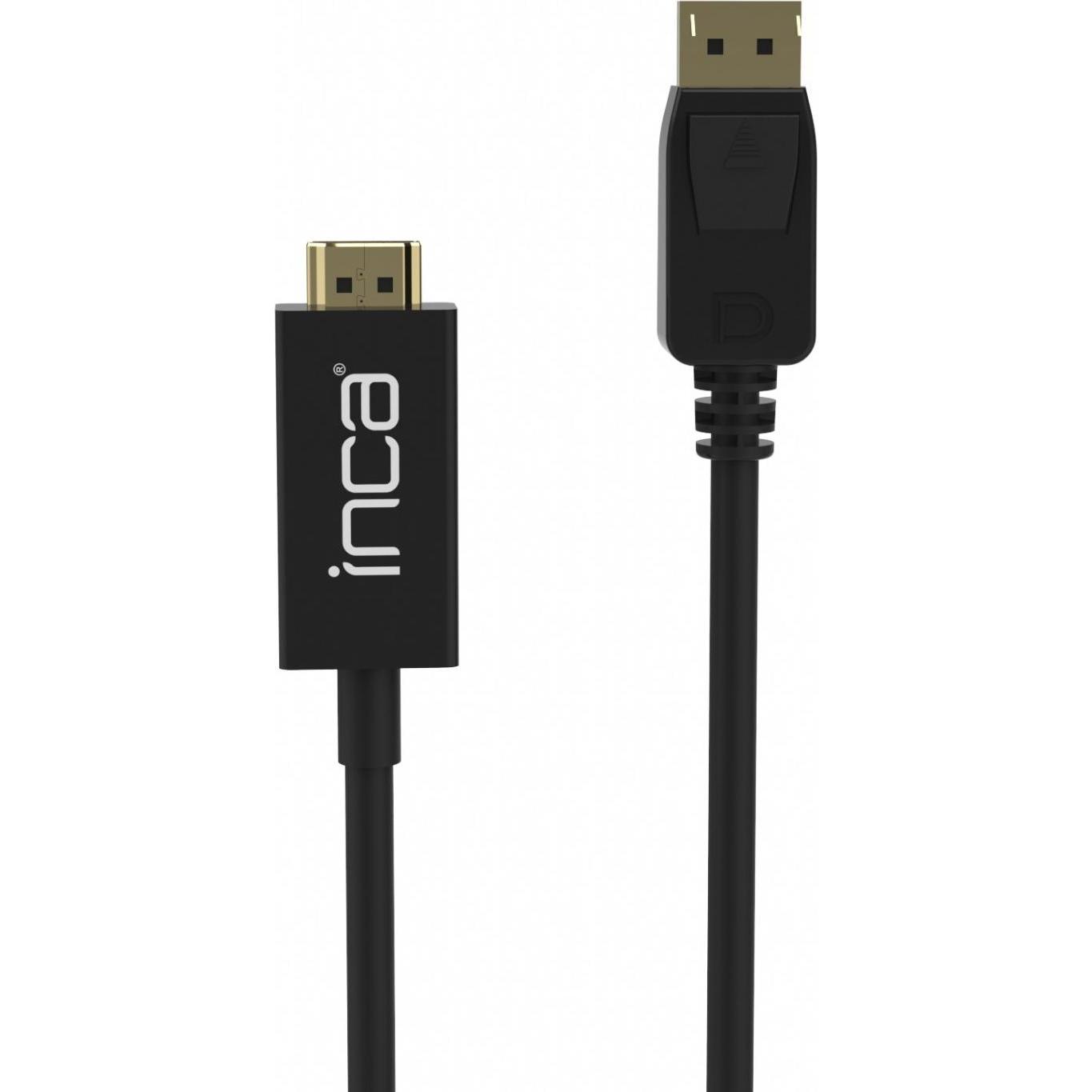 Thumbnail - Inca DisplayPort zu HDMI,Kabellä.1,8 m,10,2 Gbit/s (max.) (1.80 m, DisplayPort, HDMI), Video Kabel