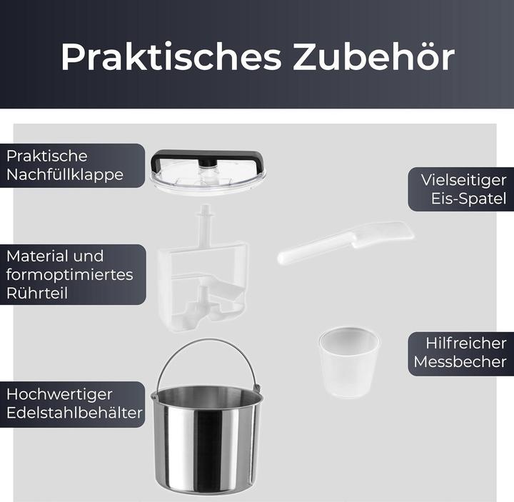Actual product image KLAMER 2-in-1 Eismaschine & Joghurtbereiter