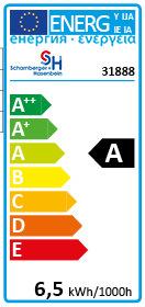 Energy Label Scharnberger+Hasenbein LED globe moulding lamp (E27, 8 W, 520 lm, 1 x, G)