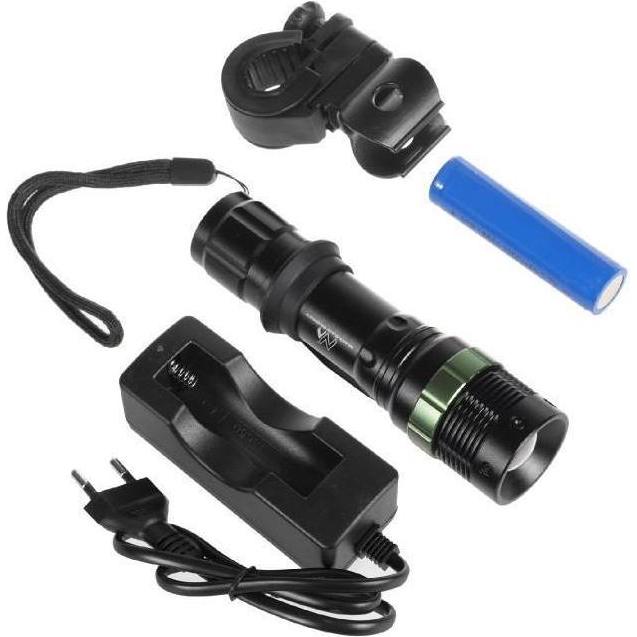 Thumbnail - Maclean, Taschenlampe, Latarka rowerowa Cree 200 lumen LED Energy + ładowarka zestaw MCE175 (10 cm, 200 lm)