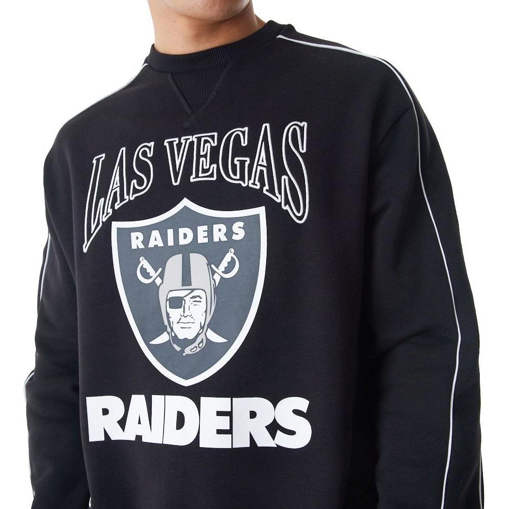 Thumbnail - New Era, Herren, Pullover, Fleece Pullover - PIPING Las Vegas Raiders - S, Schwarz, (S)