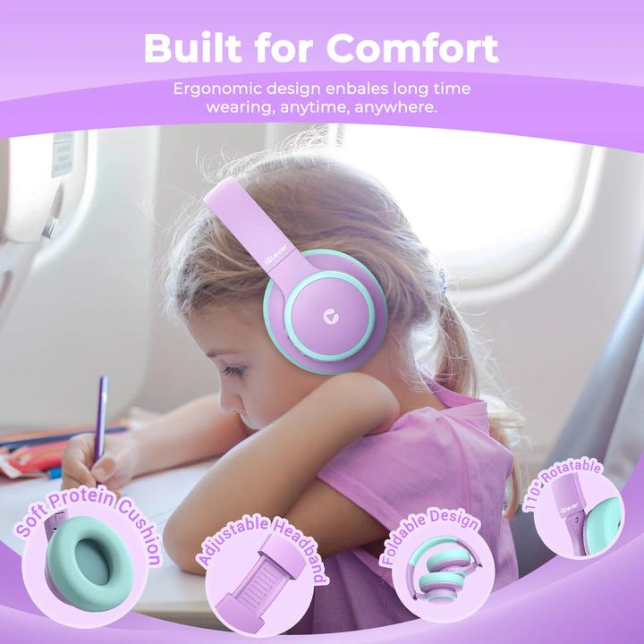 Actual product image Iclever Active Noise Cancel Headphones C17-2083N-01 BTH26, BT, 60h, purple-green (ANC, 60 h, Wireless)