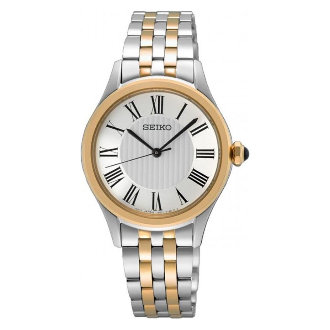 Seiko, Horloge, Klassik Bicolor Edelstahl, Goud, Zilver, (Analoog Horloge, 29.60 mm)