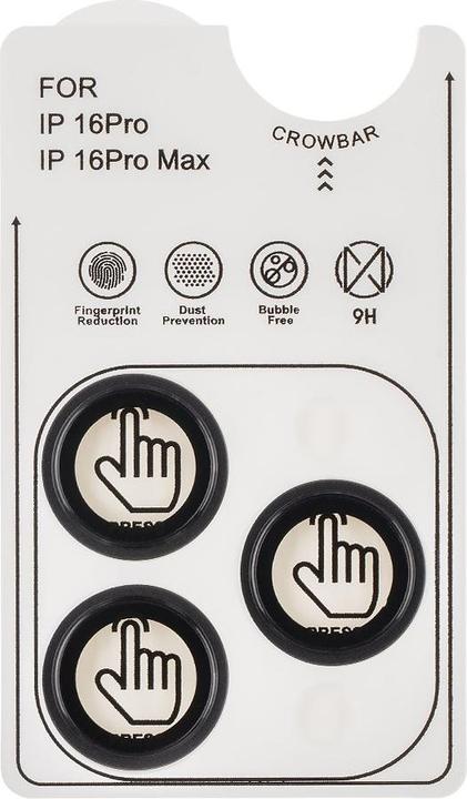 Actual product image iLike Protective glass - OBAL:ME Lens Protector for Apple iPhone 16 Pro/16 Pro Max Black Titanium (Apple iPhone 16 Pro, Apple iPhone 16 Pro Max)
