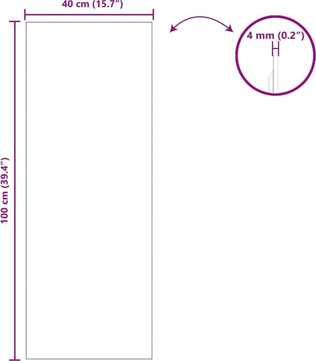 Produktbild vidaXL Wandspiegel (40 x 100 cm)