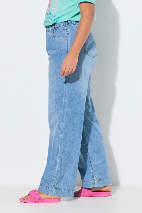 Produktbild Laurasøn Leichte Jeans, Wide-Leg, Elastikbund (44)