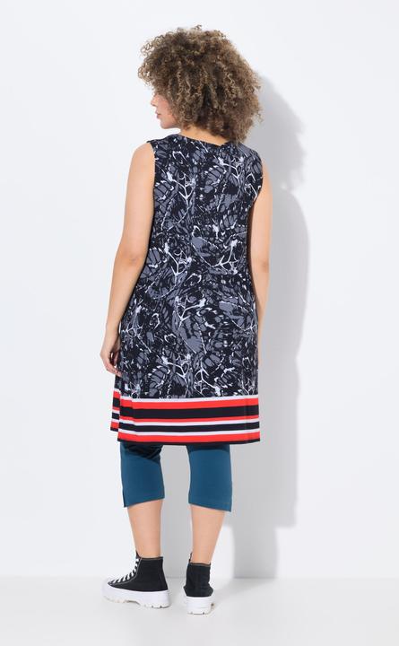 Produktbild Ulla Popken Jerseykleid, bedruckt, A-Linie, Rundhals, ärmellos (50, 52)
