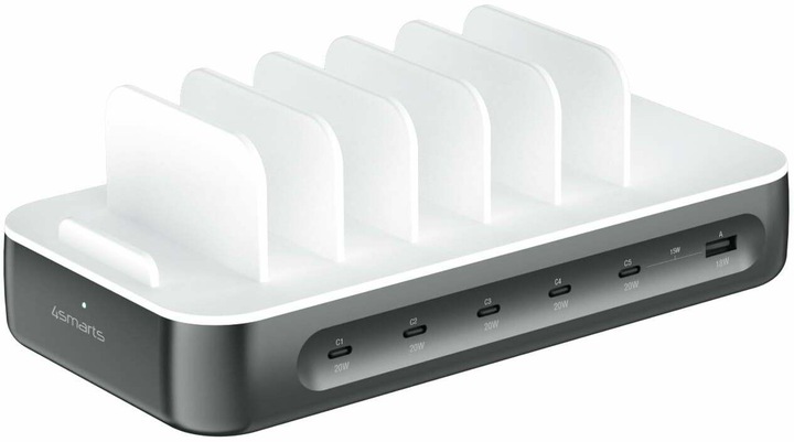 Productafbeelding 4smarts Oplaadstation Team 100W 5C/1A incl. 6 kabels (100 W)