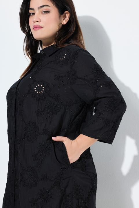 Produktbild Angel of Style Hemdblusenkleid, A-Linie, Lochstickerei (42)