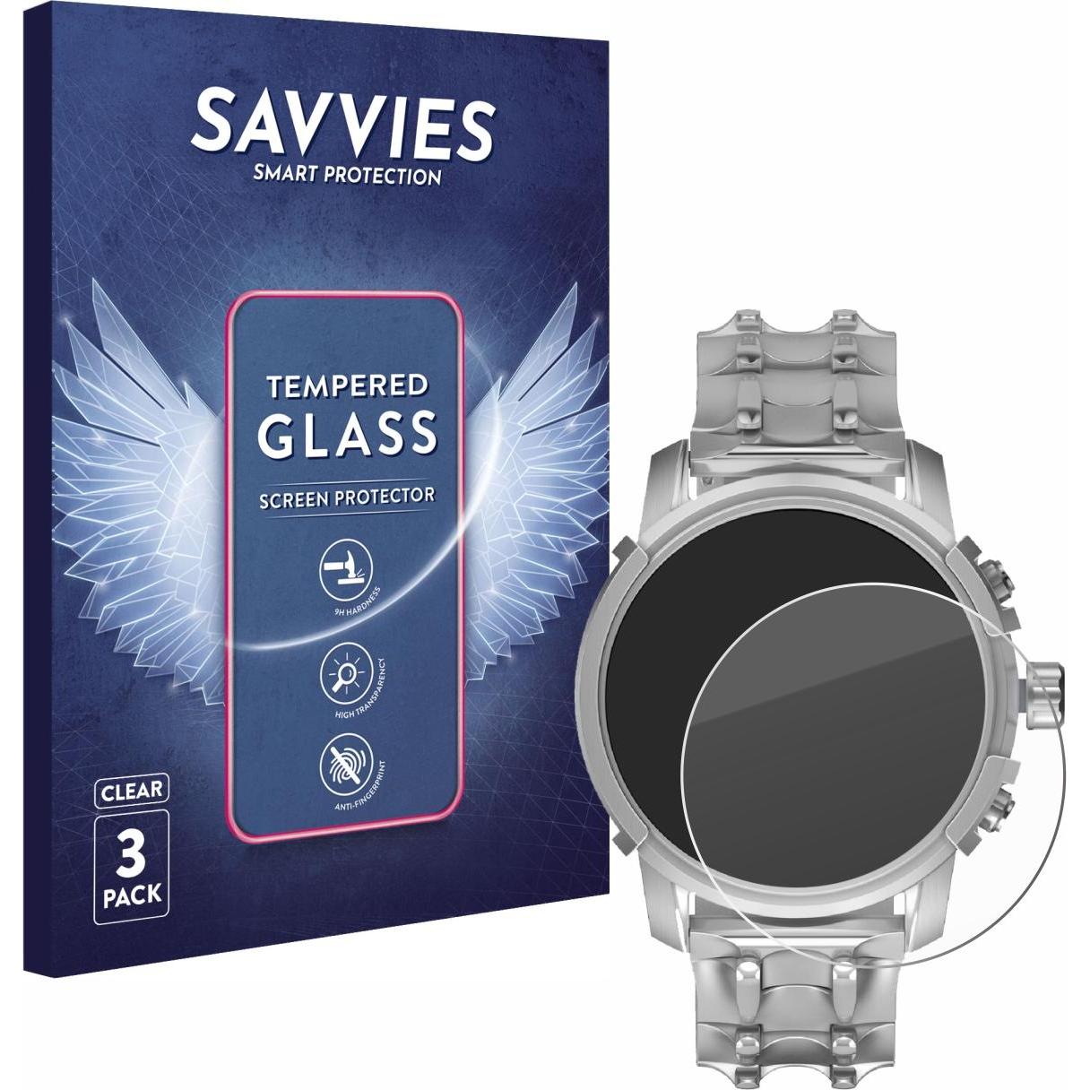 Thumbnail - Savvies Panzerglas Schutzglas Displayschutz, Smartwatch Schutzfolie, Transparent