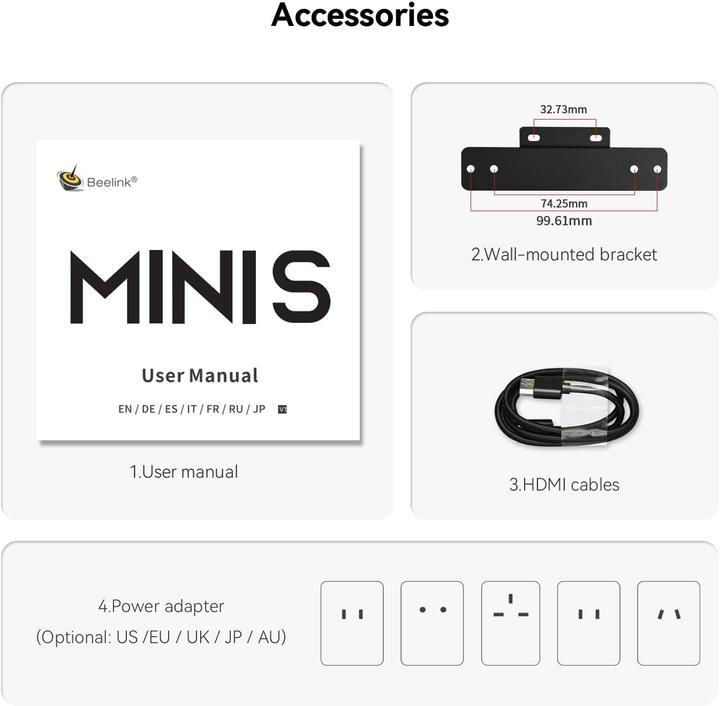 Produktbild Beelink Mini PC Mini S12 mit Intel N95 Prozessor, 12G DDR4 RAM