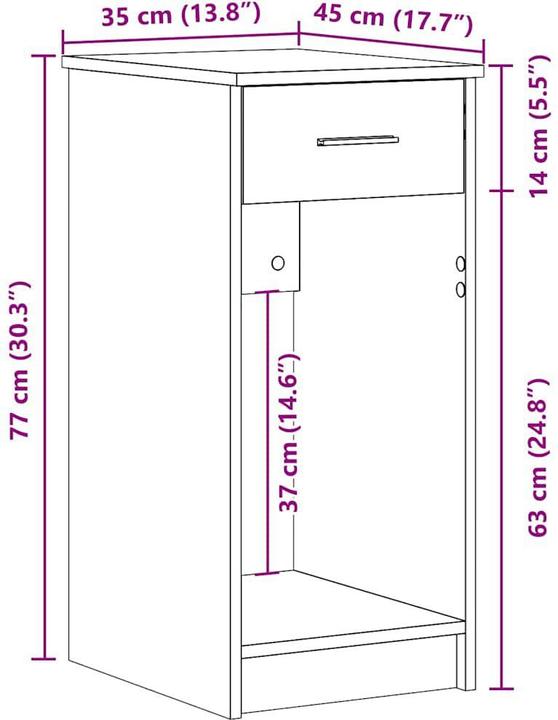 Produktbild vidaXL Computerschrank