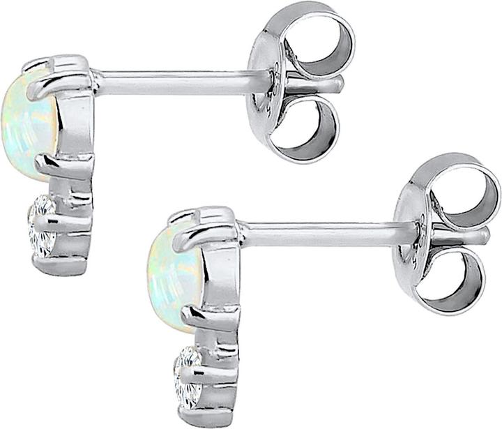 Produktbild Elli Kreis, Opal, Solitär-Ohrring, Vintage (Synthetischer Opal, Zirkonia, 925 Sterling Silber)