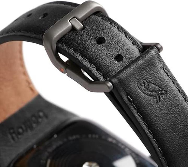 Produktbild Bellroy Classic Leder Armband für Apple Watch, Schwarz, 40mm, 41mm, 38mm, 42mm (Series 10/11), TCWA-BLK-136 (38 mm, 40 mm, 41 mm, 42 mm, Edelstahl, Leder)