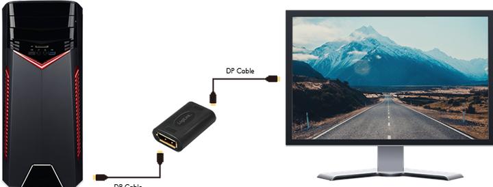 Produktbild LogiLink DisplayPort Adapter, DP Kupplung (4.08 cm)