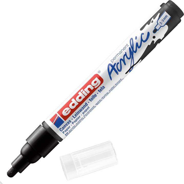 Image du produit Edding Marqueur acrylique 5100 Medium (Noir intense, 3 mm, 1 x)