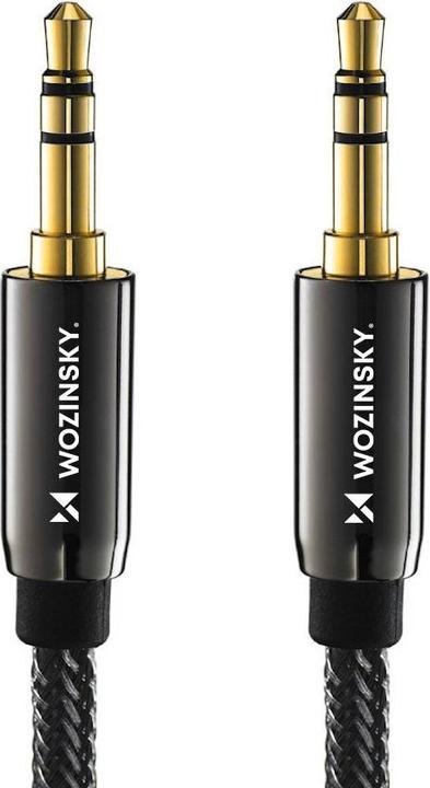 Productafbeelding Wozinsky universele mini jack kabel 2x AUX kabel 1,5 m zwart (1.50 m)