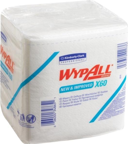 Actual product image Wypall Wipe X60 6034 L310xW320approx. mm white 1-ply (12 pcs.)