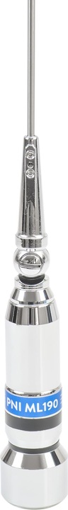 Actual product image PNI CB antenna ML190, length 188 cm, 26-28 MHz, 600 W with tilt at 90 degrees