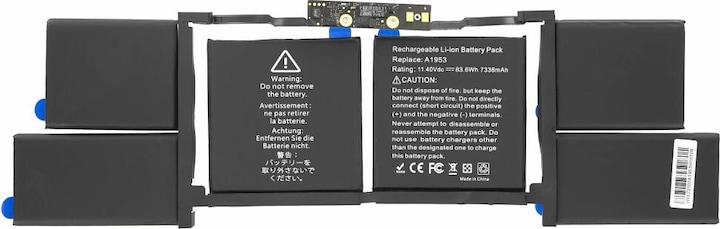 Actual product image OEM Battery for Macbook Pro 15 inch Retina (2017/2018) (A1953,A1990) (1 Cells)