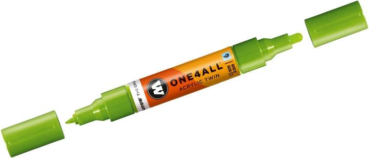 Produktbild Molotow Marqueur pour Maquettes - One4All Twin - Acrylique Vert Sauterelle - 1,5/4mm - -221 - 15 cm (Gashüpfer, 4 mm, 1 x)