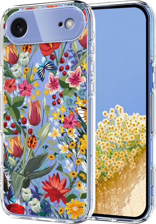 Immagine prodotto Cover-Discount iPhone 17 Air - Silikon Gummi Hülle Blumen (Apple iPhone 17 Pro)