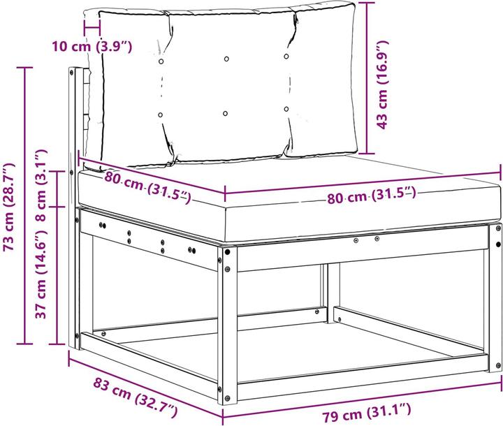 Produktbild vidaXL Outdoor-Sofagarnitur