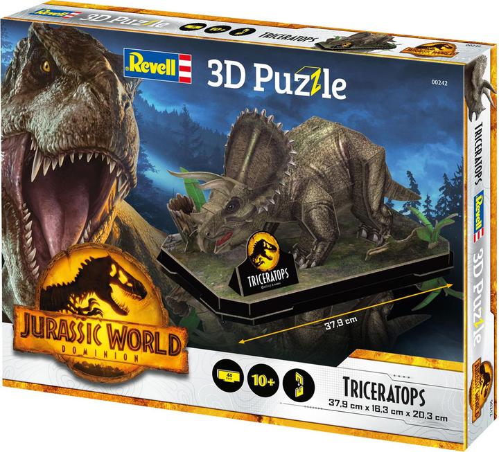 Actual product image Revell 3D Puzzle Jurassic World - Triceratops (50 pieces)