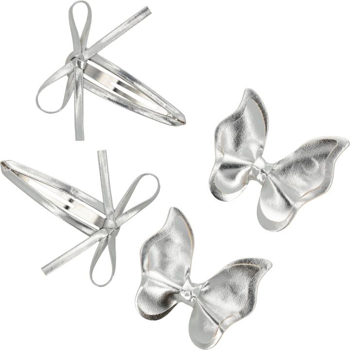 Actual product image Trisa Fashion Schmetterling auf Clip & Click clack silber 4 Stk. (4 pcs.)