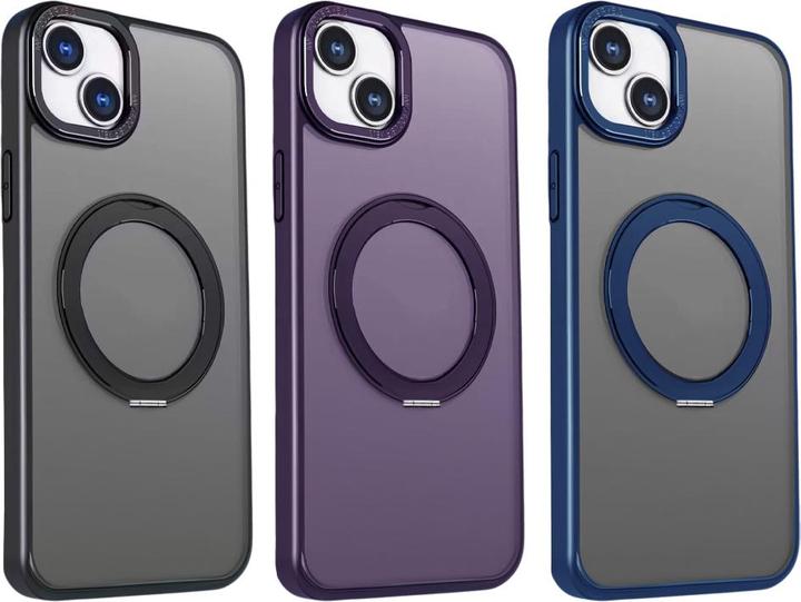 Produktbild OEM Mag Ring Drehbare Hülle für iPhone 12 / 12 Pro 6,1" navy blau (Apple iPhone 12)